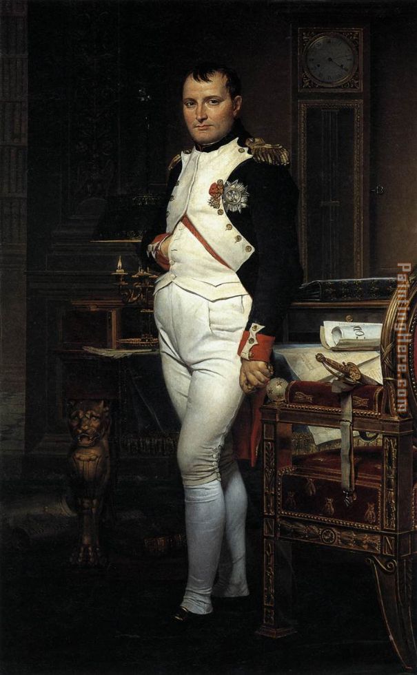 Napoleon in his Study painting - Jacques-Louis David Napoleon in his Study art painting